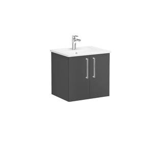 Vitra Root Flat 60 Cm Gri Kapaklı Banyo Dolabı Alt Modül Lavabo | Decoverse
